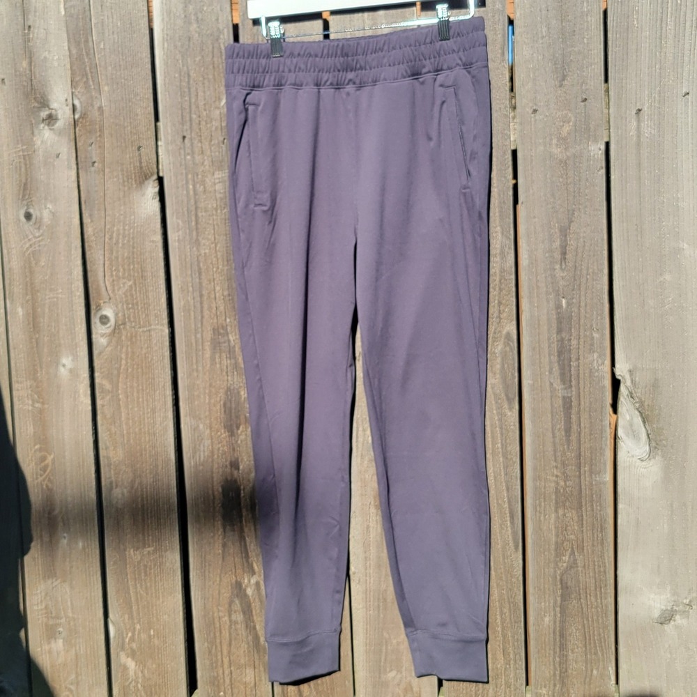 Yogalicious‎ Lux District L Gray Joggers Pull On Zip Pocket Athleisure Tapered
